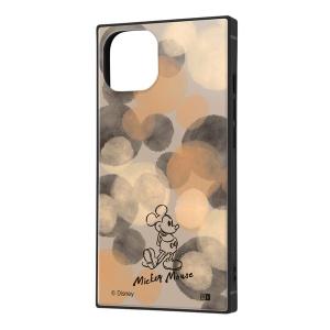 ingrem イングレム iPhone 14 / 13 ディズニーキャラクター 耐衝撃ハイブリッドケース KAKU OTONA_ミッキー水彩 IQ-DP36K3TB/MK17 ネコポス