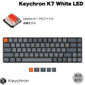 Keychron K7 Mac英語配列 ロープロファイル Gateron 赤軸 68キー White LEDライト メカニカルキーボード ネコポス不可｜ec-kitcut