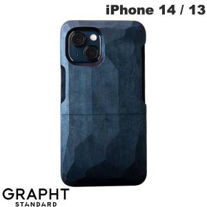 GRAPHT グラフト  スタンダード iPhone 14 / 13 Real Wood Case 平彫 かえで/藍染 GST1116-kaede ネコポス不可｜ec-kitcut