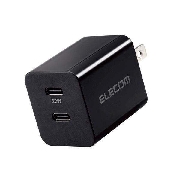 エレコム ELECOM AC充電器 USB充電器 PD対応 20W USB Type-C 2ポート ...
