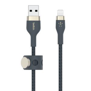 BELKIN ベルキン BoostCharge Pro Flex USB-A to Lightning MFi認証 高耐久 編み込みケーブル 1m ブルー CAA010bt1MBL ネコポス不可｜ec-kitcut