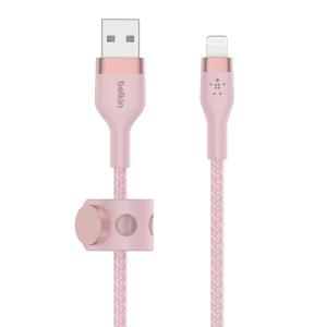 BELKIN ベルキン BoostCharge Pro Flex USB-A to Lightning MFi認証 高耐久 編み込みケーブル 1m ピンク CAA010bt1MPK ネコポス不可｜ec-kitcut