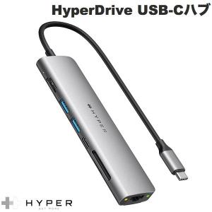 HYPER++ ハイパー HyperDrive USB Type-C  7-in-1 SLAB Hub PD対応 HP-HD22HGR ネコポス不可｜ec-kitcut