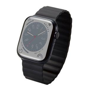 エレコム ELECOM Apple Watch 49 / 45 / 44 / 42mm バンド マグネット シリコン ブラック AW-45BDMAGBK ネコポス送料無料｜ec-kitcut