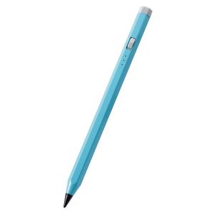 エレコム タッチペン スタイラス 鉛筆型 六角軸 充電式 iPad専用 パームリジェクション対応 傾き検知対応 磁気吸着 ブルー ネコポス送料無料｜キットカットヤフー店