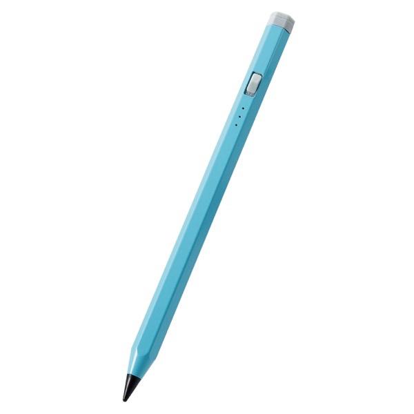 エレコム タッチペン スタイラス 鉛筆型 六角軸 充電式 iPad専用 パームリジェクション対応 傾...