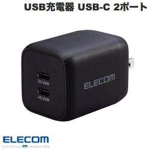エレコム ELECOM AC充電器 USB充電器 PD対応 PPS対応 Quick Charge 3.0対応 65W USB-C 2ポート スイングプラグ ブラック MPA-ACCP4365BK ネコポス不可｜ec-kitcut