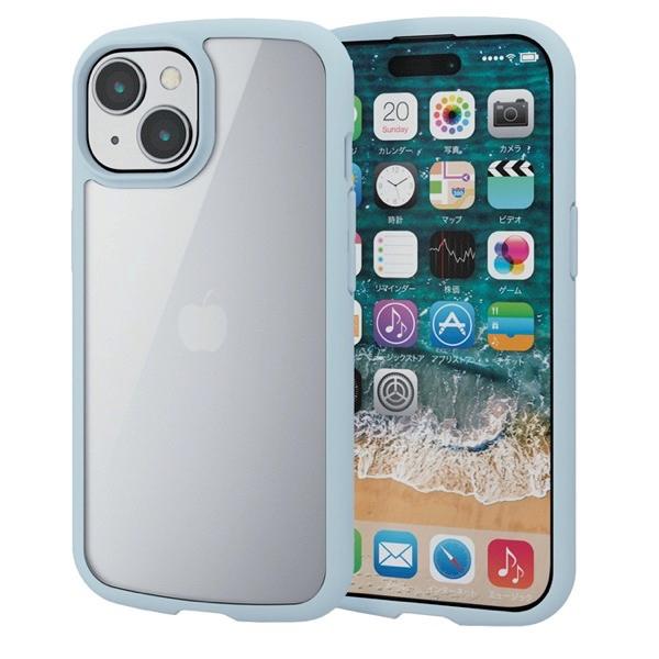 エレコム ELECOM iPhone 15 TOUGH SLIM LITE フレームカラー ブルー ...