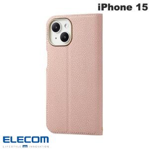 エレコム ELECOM iPhone 15 ソフトレザーケース 薄型 磁石付 フラワーズ ライトピンク PM-A23APLFUJPNL ネコポス送料無料｜ec-kitcut