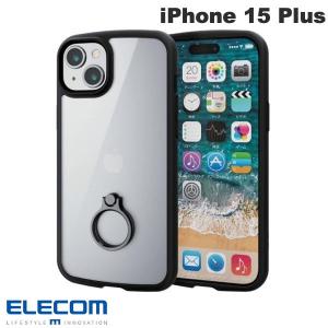 エレコム ELECOM iPhone 15 Plus TOUGH SLIM LITE フレームカラー リング付 ブラック PM-A23BTSLFCRBK ネコポス送料無料