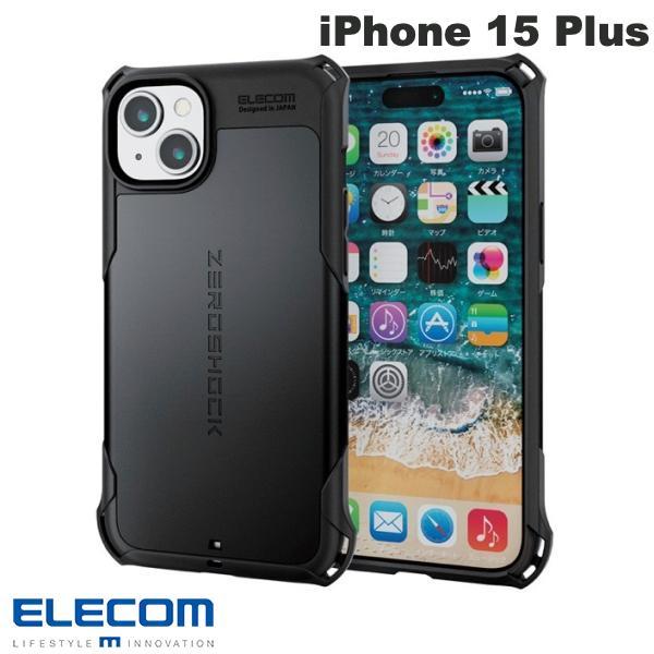 エレコム ELECOM iPhone 15 Plus ZEROSHOCK ブラック PM-A23BZ...