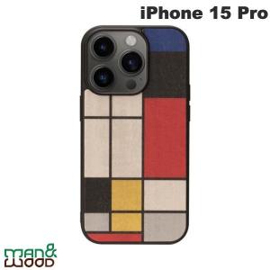 Man & Wood マンアンドウッド iPhone 15 Pro MagSafe対応 天然木ケース Mondrian Wood I25523i15PR ネコポス送料無料｜ec-kitcut