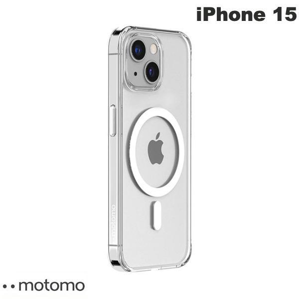 motomo モトモ iPhone 15 MAG-GLASS CLEAR CASE MagSafe対...