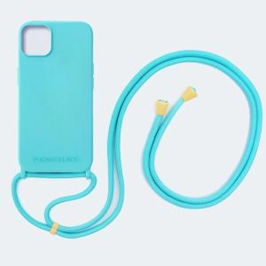 PHONECKLACE フォンネックレス iPhone 15 ロープネックストラップ付き シリコンケース ミント PN25670i15 ネコポス送料無料｜ec-kitcut