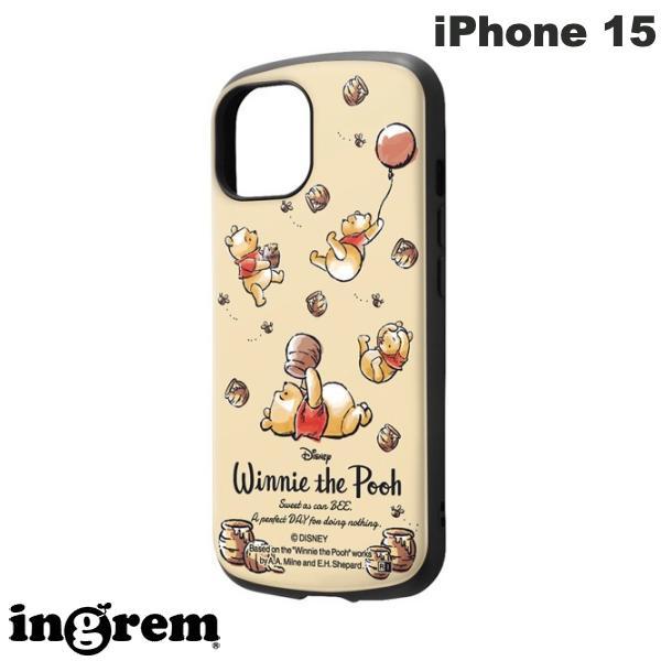 ingrem イングレム iPhone 15 ディズニー 耐衝撃ケース MiA プーさんとはちみつ ...