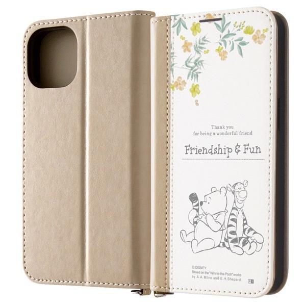 ingrem イングレム iPhone 15 ディズニー 手帳型レザーケース Noble プーとティ...