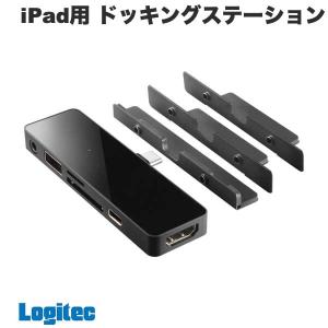Logitec iPad用 USB Type-C 6in1 一体型ドッキングステーション PD対応 USB A / Type-C / HDMI / SD / MicroSD ブラック ネコポス不可｜ec-kitcut