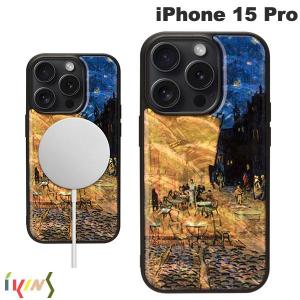 Ikins アイキンス iPhone 15 Pro MagSafe対応 天然貝ケース 夜のカフェテラス I26510i15PR ネコポス送料無料｜ec-kitcut