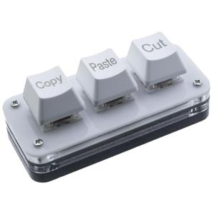 XYZA エクシーザ Tiny Keyboard 3Key Windows用 コピーペーストカット 超小型コピペ専用 赤軸 3ボタン 有線キーボード ホワイト XA-TK3KW ネコポス不可｜ec-kitcut