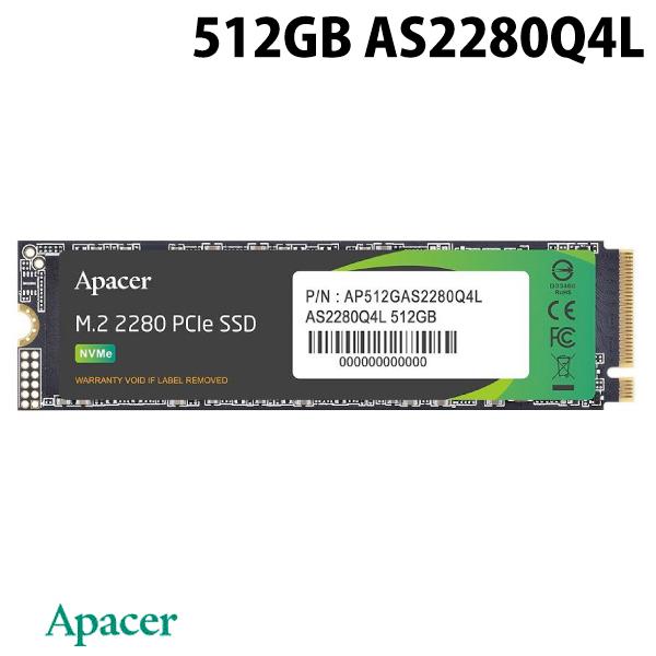【並行輸入品】Apacer アペイサー 512GB AS2280Q4L M.2 SSD PCI-Ex...