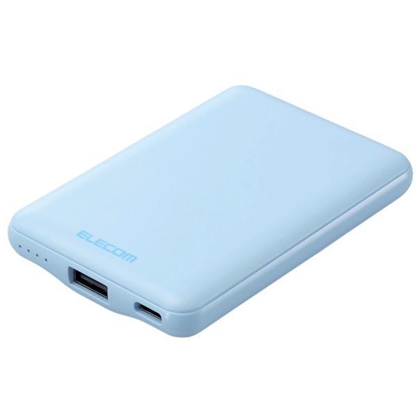エレコム モバイルバッテリー リチウムイオン電池 薄型 15W出力 5000mAh USB Type...