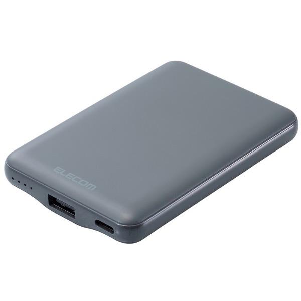 エレコム モバイルバッテリー リチウムイオン電池 薄型 15W出力 5000mAh USB Type...