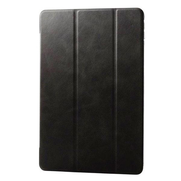 エレコム ELECOM iPad 9th / 8th / 7th フラップケース 背面クリア ブラッ...