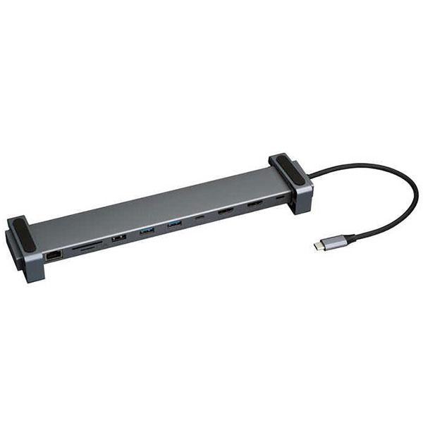 ナカバヤシ Digio2 PD対応 Type-C 10in1 PCスタンドドック グレー UD-C0...