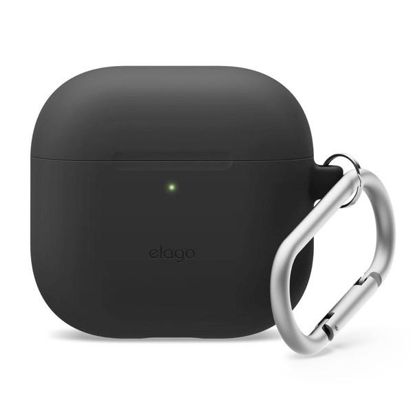elago エラゴ AirPods 4 SILICONE HANG CASE カラビナ付き シリコン...