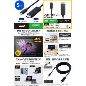 USB-C HDMI 変換ケーブル ミラーリン...の詳細画像1