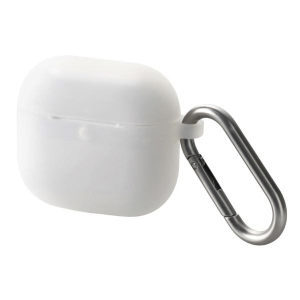エレコム ELECOM AirPods 4 シリコンケース MagSafe対応 カラビナ付 クリア ...
