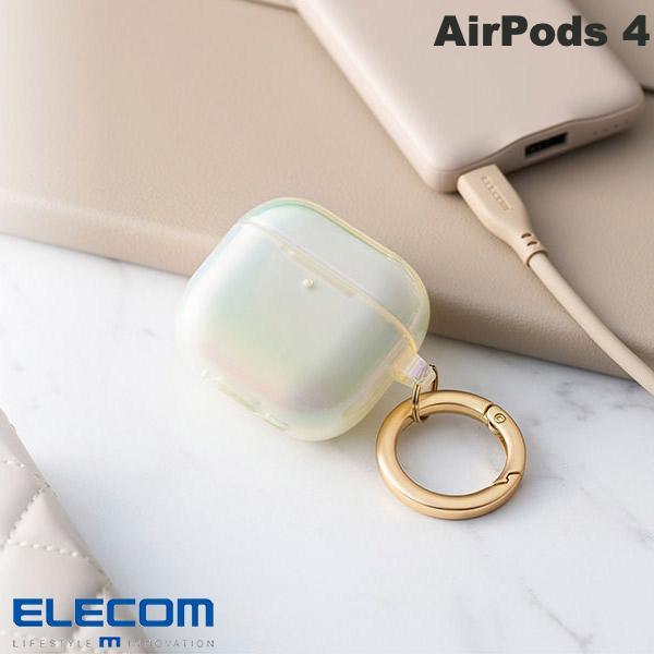 エレコム ELECOM AirPods 4 ソフトケース &amp;me MagSafe対応 カラビナ付 ク...