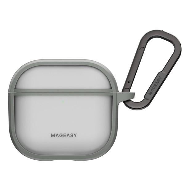 MagEasy マグイージー AirPods 4 Roam カラビナ付き耐衝撃ケース Translu...
