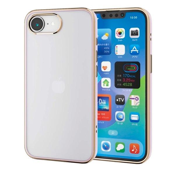 エレコム ELECOM iPhone 17e / 16e ソフトケース メタリックライン ピンク P...