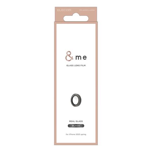 エレコム ELECOM iPhone 16e カメラレンズガラスフィルム ラインストーン &amp;Me ブ...