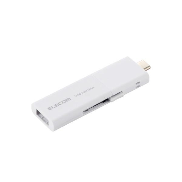 エレコム ELECOM 500GB 外付けSSD USB3.2Gen1対応 スライド式 Type-C...