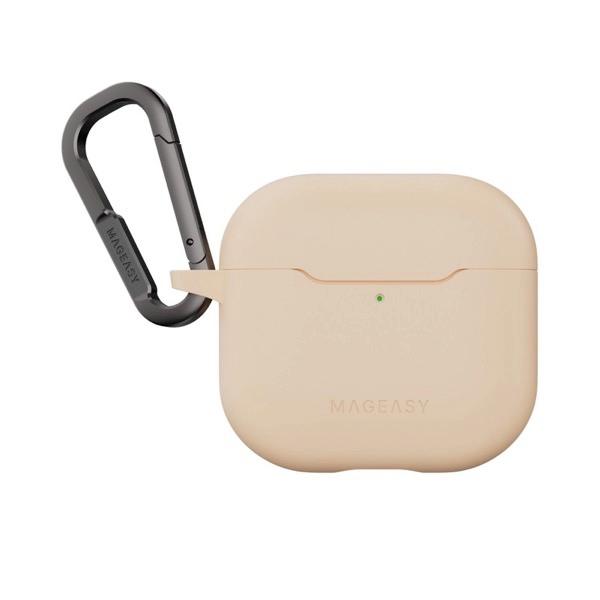 MagEasy マグイージー AirPods 4 SKIN カラビナ付き耐衝撃ケース Shell P...