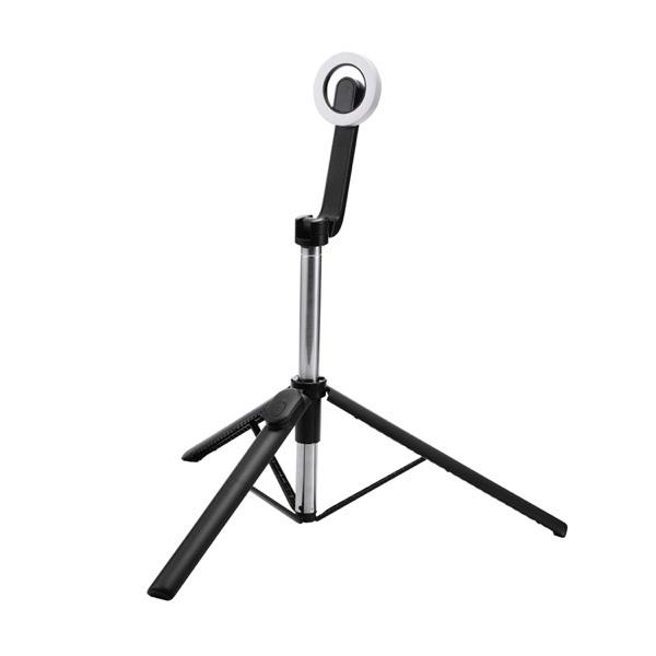 エレコム スマートフォン用 三脚 MagSafe対応 Bluetooth 5.0 リモコン付 メタル...