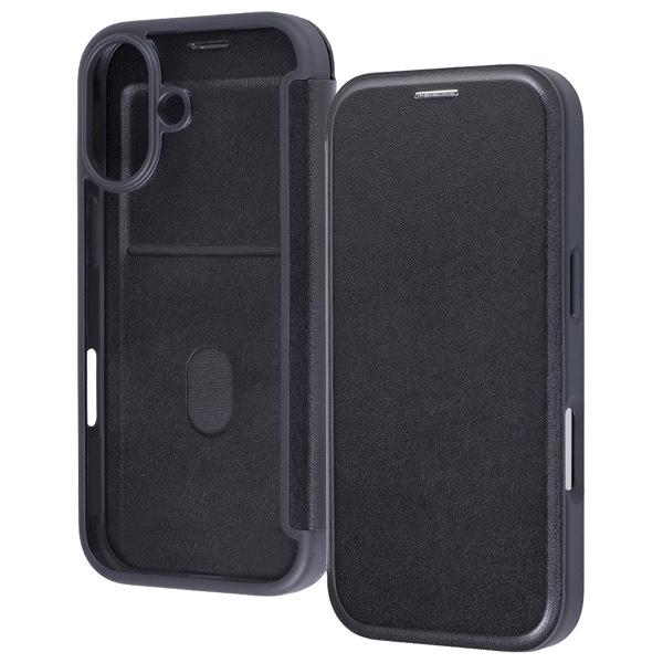 Ray Out レイアウト iPhone 17 クリアフリップケース マグネット ブラック RT-P...