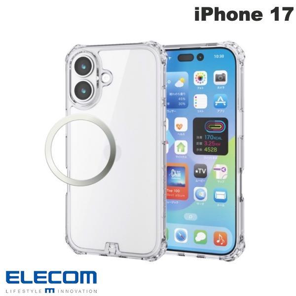 エレコム ELECOM iPhone 17 ZEROSHOCK インビジブル メタルリング付 クリア...