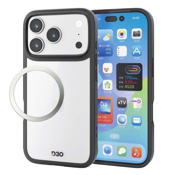 エレコム ELECOM iPhone 17 Pro D3O フレームカラー メタルリング付 ブラック...