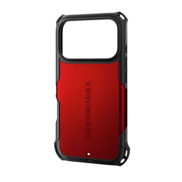 エレコム ELECOM iPhone 17 Pro ZEROSHOCK レッド PM-A25CZER...