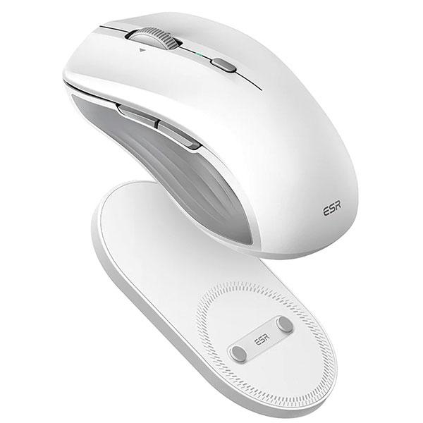 ESR MagMouse ワイヤレスマウス マグネットでくっつけて持ち運べる ホワイト ES2832...