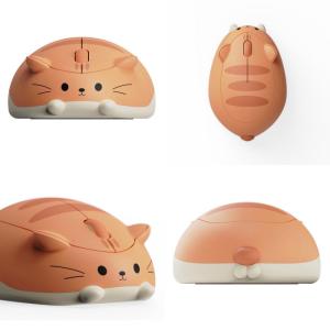 猫マウス Akko ワイヤレス ねこ ネコ 茶...の詳細画像1