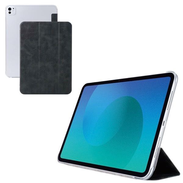 エレコム ELECOM 11インチ iPad Pro M4 フラップケース 薄型軽量 背面クリア 2...
