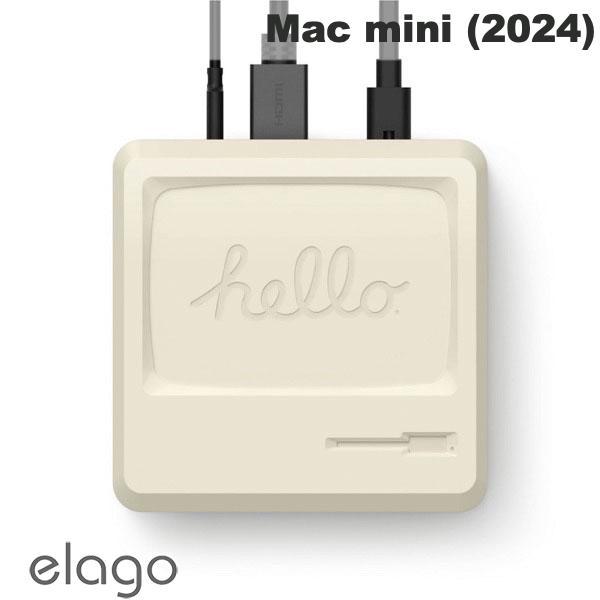elago エラゴ Mac Mini 2024 M4 CASE シリコンケース Classic Wh...