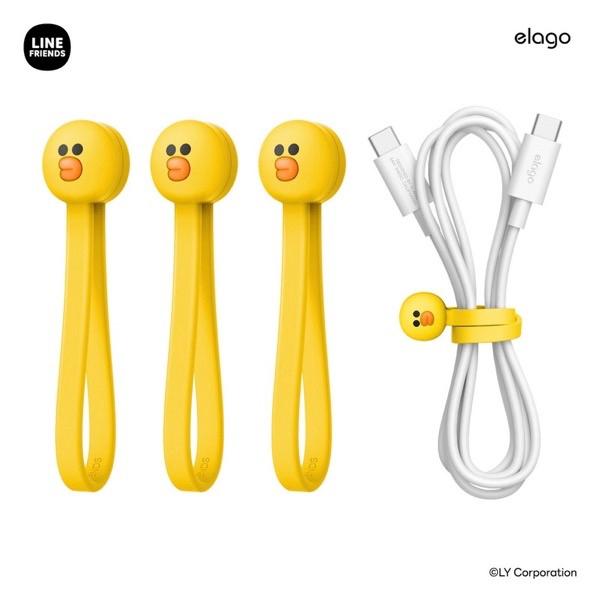 elago エラゴ LINE FRIENDS Magnet Cable Tie ケーブルオーガナイザ...