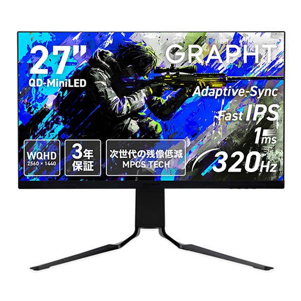 Team GRAPHT チームグラフト Gaming Monitor Mini-LED 搭載 27イ...