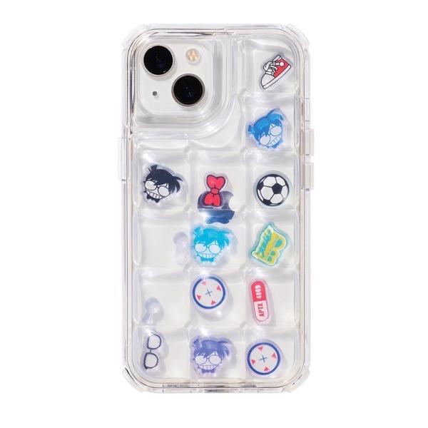 iPhone 15 / 14 / 13 ケース 名探偵コナン ぷくぷくケース アクリルフレーク付き ...