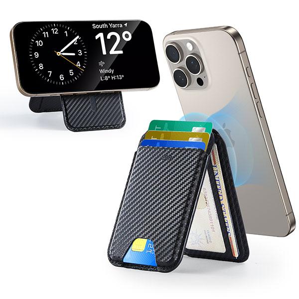 ESR イーエスアール Classic Magnetic Wallet Stand ヴィーガンレザー...